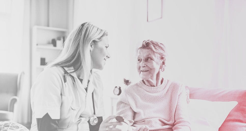 patient with dementia being treated