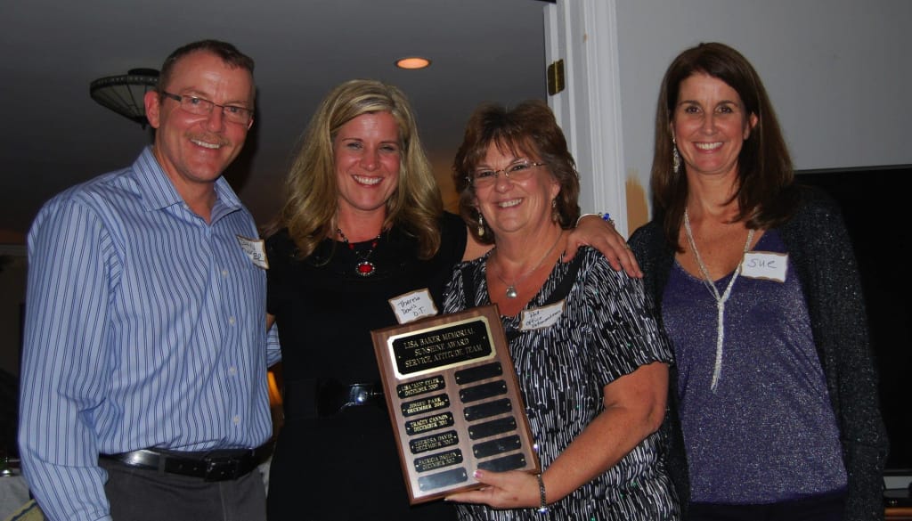 Sunshine Award 2012 Winners: Theresa Davis and Patricia Dahlen with John Baker and Sue Paul